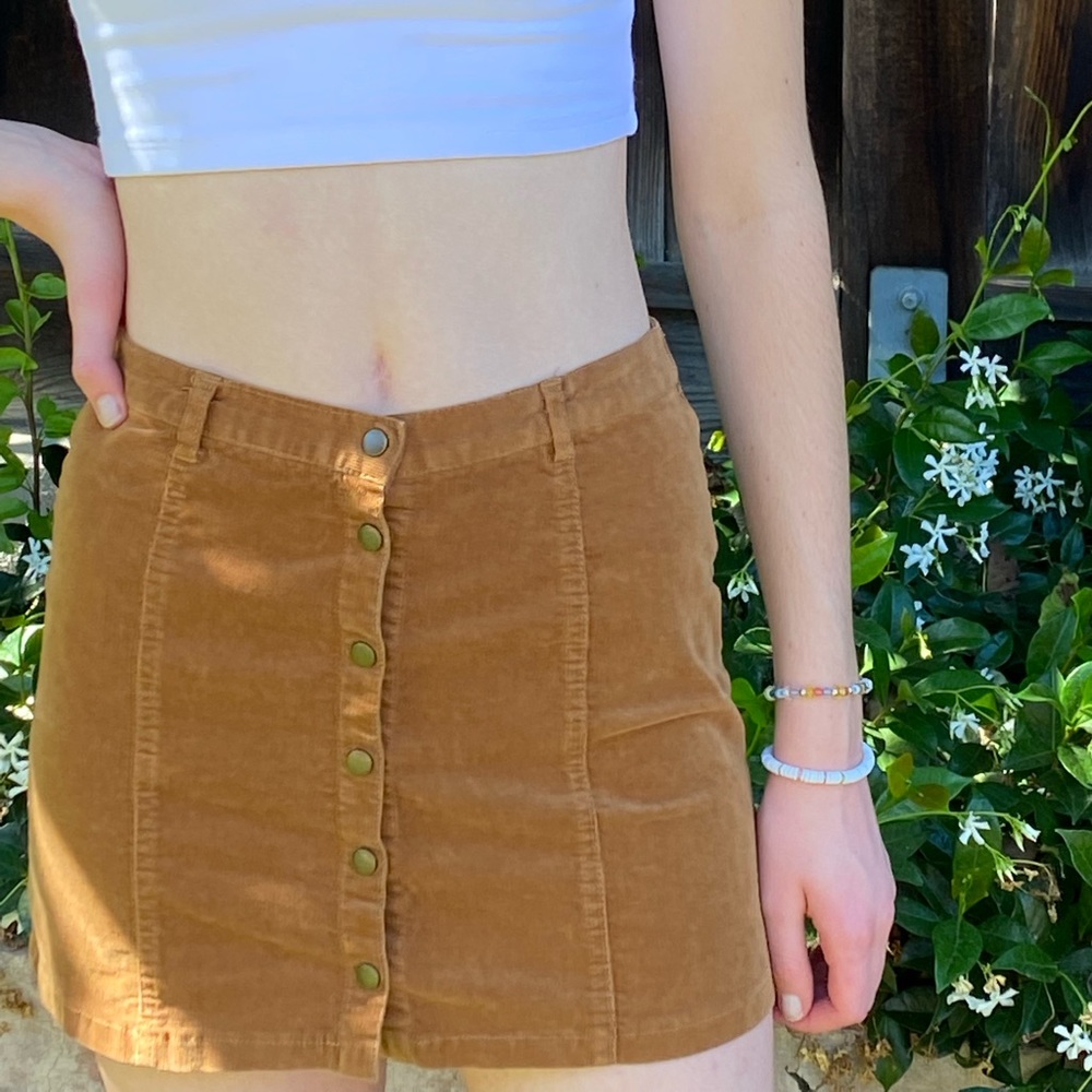 brown corduroy skirt
